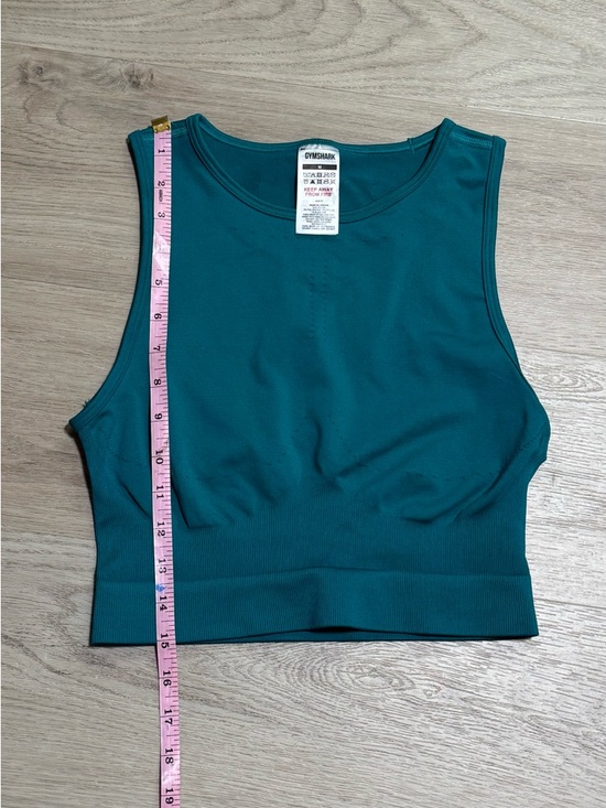 Gymshark Tops - Gymshark Deep Teal Ribbed Crop Tank